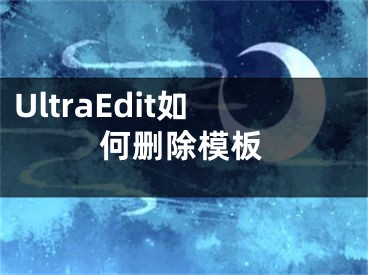 UltraEdit如何刪除模板