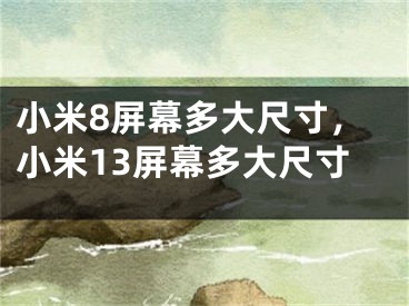 小米8屏幕多大尺寸，小米13屏幕多大尺寸