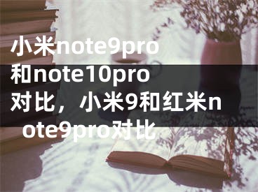 小米note9pro和note10pro對比，小米9和紅米note9pro對比