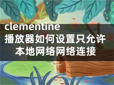 clementine播放器如何設(shè)置只允許本地網(wǎng)絡(luò)網(wǎng)絡(luò)連接