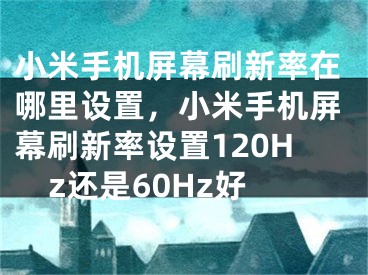 小米手機(jī)屏幕刷新率在哪里設(shè)置，小米手機(jī)屏幕刷新率設(shè)置120Hz還是60Hz好