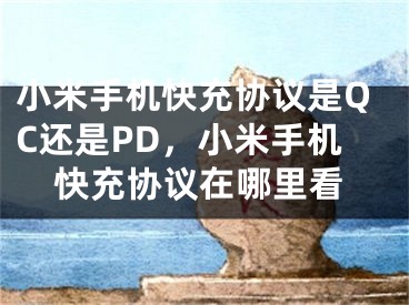 小米手機快充協(xié)議是QC還是PD，小米手機快充協(xié)議在哪里看