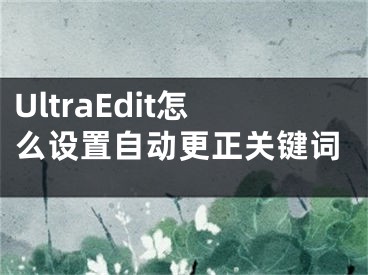 UltraEdit怎么設(shè)置自動(dòng)更正關(guān)鍵詞