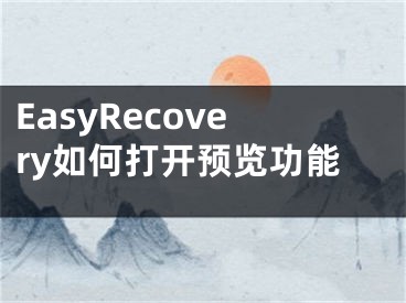 EasyRecovery如何打開預(yù)覽功能