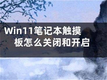 Win11筆記本觸摸板怎么關(guān)閉和開(kāi)啟