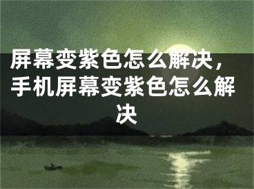 屏幕變紫色怎么解決，手機(jī)屏幕變紫色怎么解決