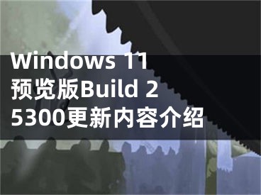 Windows 11預覽版Build 25300更新內容介紹