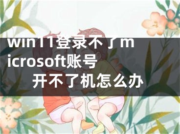 win11登錄不了microsoft賬號(hào)開不了機(jī)怎么辦