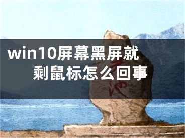 win10屏幕黑屏就剩鼠標怎么回事