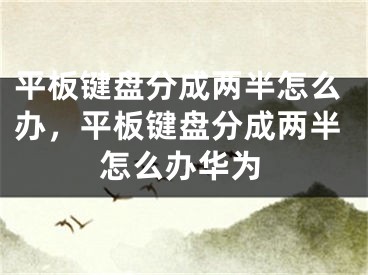 平板鍵盤(pán)分成兩半怎么辦，平板鍵盤(pán)分成兩半怎么辦華為