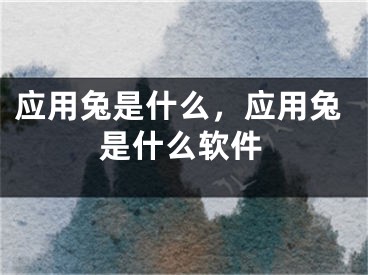 應(yīng)用兔是什么，應(yīng)用兔是什么軟件