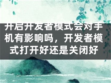 開啟開發(fā)者模式會對手機有影響嗎，開發(fā)者模式打開好還是關(guān)閉好