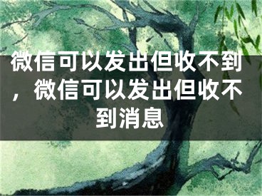 微信可以發(fā)出但收不到，微信可以發(fā)出但收不到消息