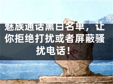 魅族通話黑白名單，讓你拒絕打擾或者屏蔽騷擾電話！