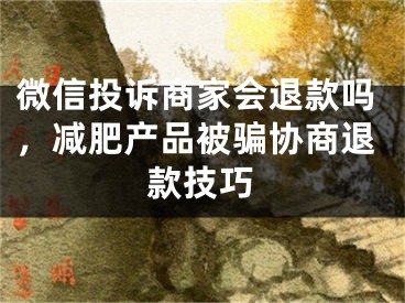 微信投訴商家會(huì)退款嗎，減肥產(chǎn)品被騙協(xié)商退款技巧