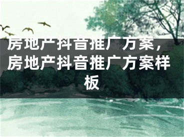 房地產(chǎn)抖音推廣方案，房地產(chǎn)抖音推廣方案樣板