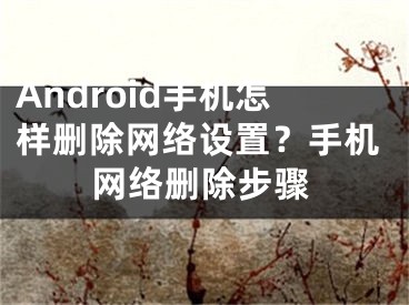 Android手機(jī)怎樣刪除網(wǎng)絡(luò)設(shè)置？手機(jī)網(wǎng)絡(luò)刪除步驟