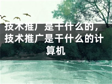 技術(shù)推廣是干什么的，技術(shù)推廣是干什么的計(jì)算機(jī)