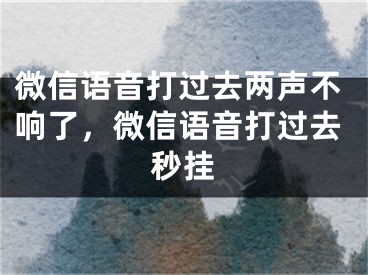 微信語音打過去兩聲不響了，微信語音打過去秒掛