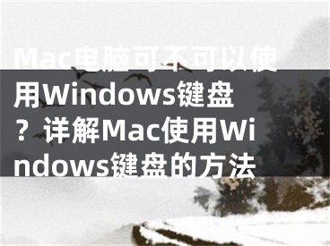 Mac電腦可不可以使用Windows鍵盤？詳解Mac使用Windows鍵盤的方法