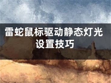 雷蛇鼠標(biāo)驅(qū)動(dòng)靜態(tài)燈光設(shè)置技巧