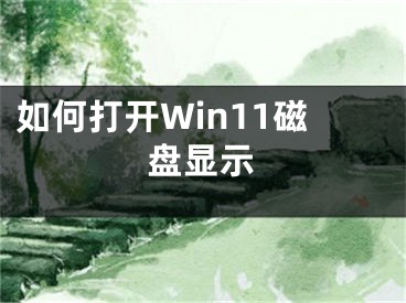 如何打開Win11磁盤顯示