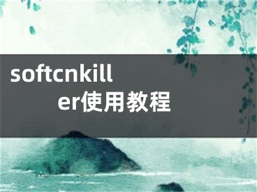 softcnkiller使用教程