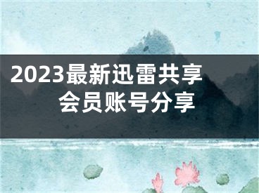 2023最新迅雷共享會員賬號分享