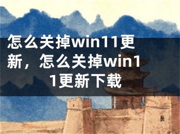 怎么關(guān)掉win11更新，怎么關(guān)掉win11更新下載