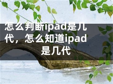 怎么判斷ipad是幾代，怎么知道ipad是幾代