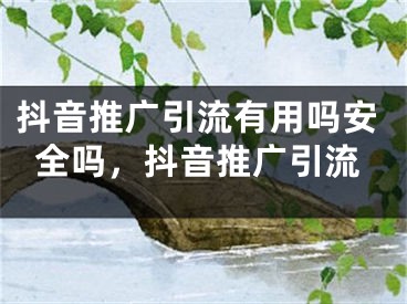 抖音推廣引流有用嗎安全嗎，抖音推廣引流