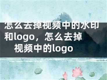 怎么去掉視頻中的水印和logo，怎么去掉視頻中的logo