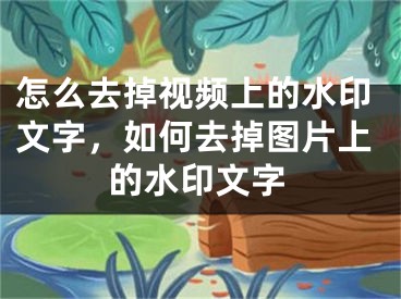 怎么去掉視頻上的水印文字，如何去掉圖片上的水印文字