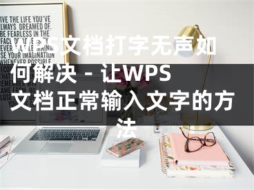 WPS文檔打字無(wú)聲如何解決 - 讓W(xué)PS文檔正常輸入文字的方法