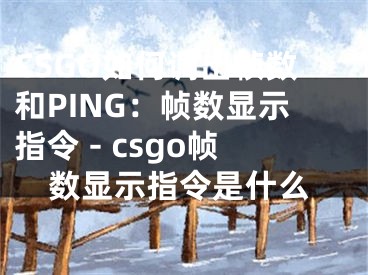 CSGO如何調(diào)出幀數(shù)和PING：幀數(shù)顯示指令 - csgo幀數(shù)顯示指令是什么