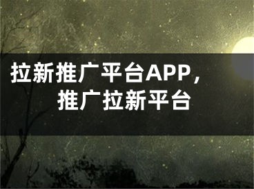 拉新推廣平臺APP，推廣拉新平臺