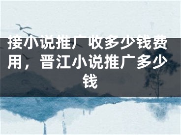 接小說推廣收多少錢費用，晉江小說推廣多少錢