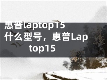 惠普laptop15什么型號，惠普Laptop15