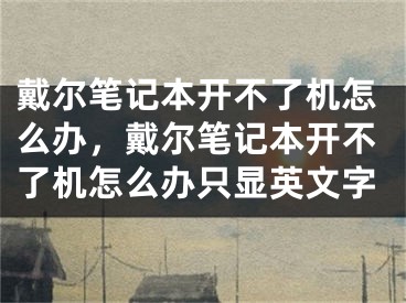 戴爾筆記本開(kāi)不了機(jī)怎么辦，戴爾筆記本開(kāi)不了機(jī)怎么辦只顯英文字