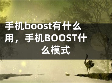 手機(jī)boost有什么用，手機(jī)BOOST什么模式