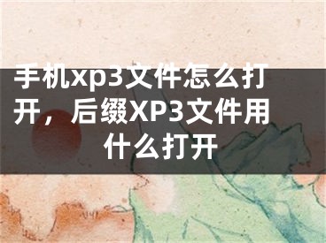 手機(jī)xp3文件怎么打開，后綴XP3文件用什么打開