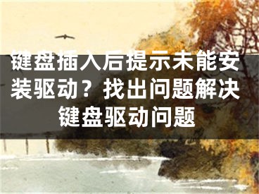 鍵盤插入后提示未能安裝驅(qū)動(dòng)？找出問題解決鍵盤驅(qū)動(dòng)問題