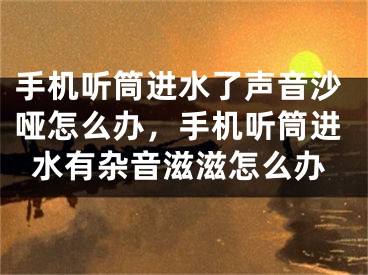 手機聽筒進水了聲音沙啞怎么辦，手機聽筒進水有雜音滋滋怎么辦