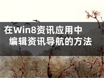 在Win8資訊應(yīng)用中編輯資訊導(dǎo)航的方法