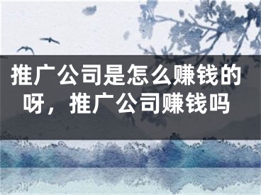 推廣公司是怎么賺錢的呀，推廣公司賺錢嗎