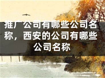 推廣公司有哪些公司名稱，西安的公司有哪些公司名稱