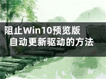 阻止Win10預(yù)覽版自動更新驅(qū)動的方法