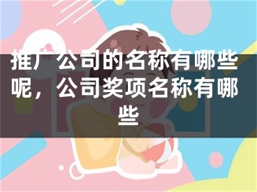 推廣公司的名稱有哪些呢，公司獎項名稱有哪些