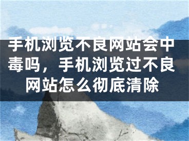 手機瀏覽不良網(wǎng)站會中毒嗎，手機瀏覽過不良網(wǎng)站怎么徹底清除