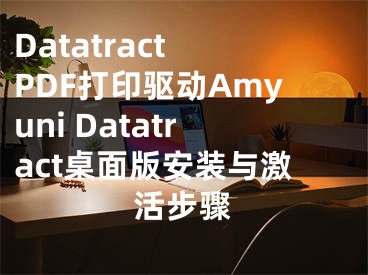 Datatract PDF打印驅(qū)動(dòng)Amyuni Datatract桌面版安裝與激活步驟